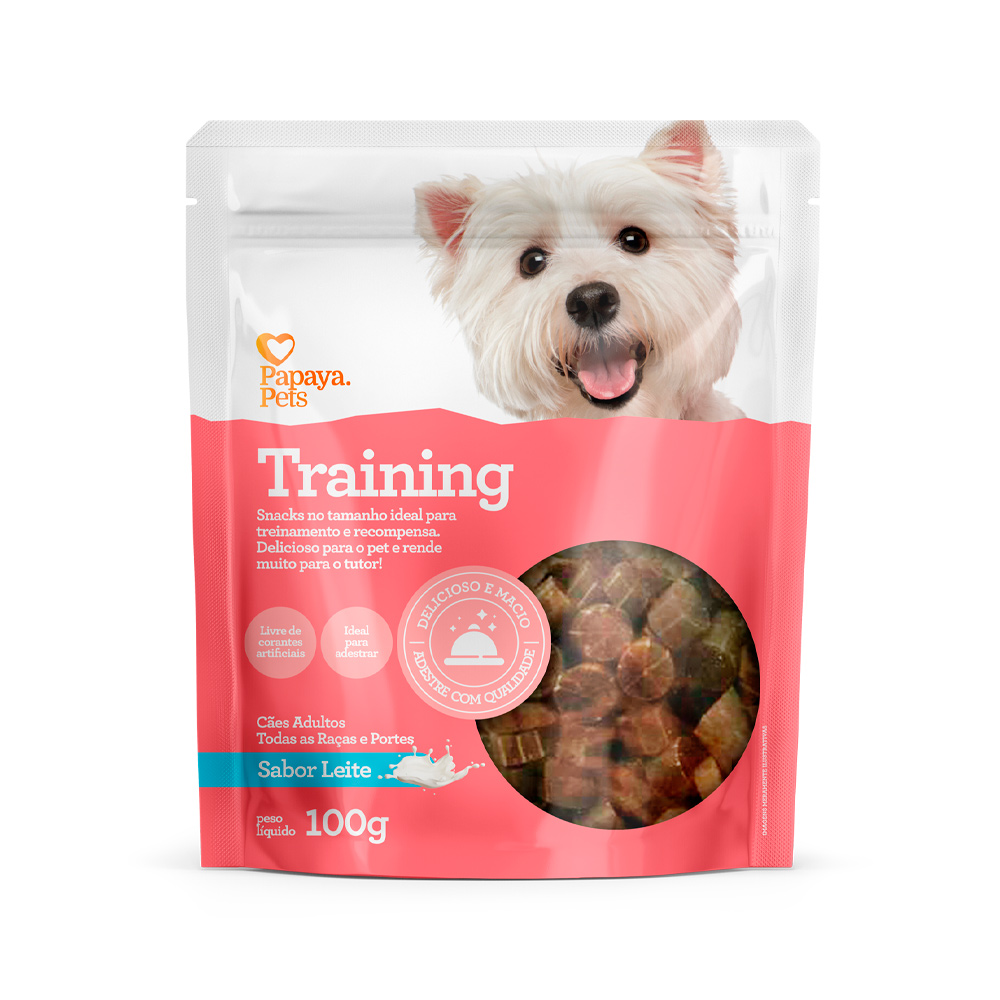 Snack Papaya Pets Training Sabor Leite