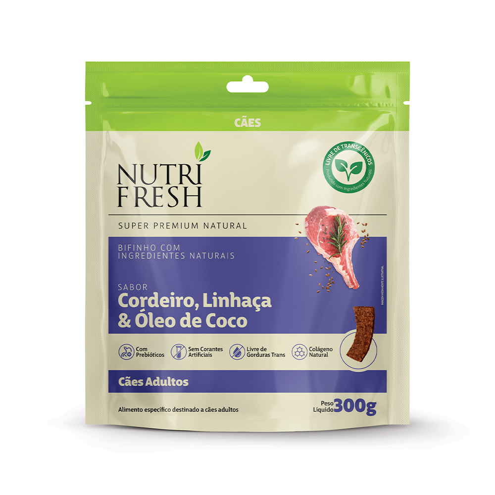 Bifinho Nutrifresh Cordeiro Linhaca e Oleo de Coco