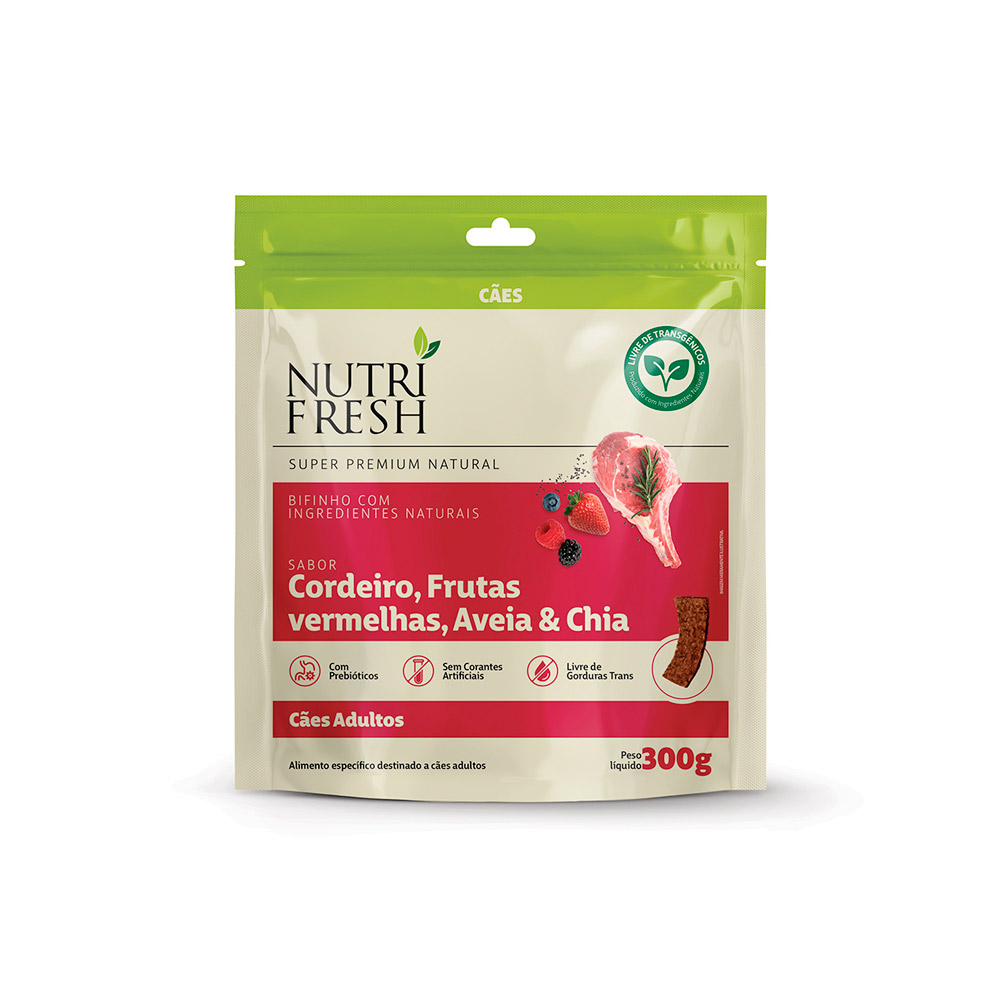 Bifinho Nutrifresh Cordeiro Frutas Vermelhas Aveia e Chia